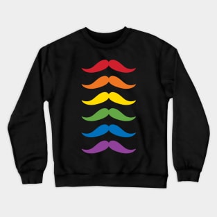 Rainbow Of Mustaches Crewneck Sweatshirt